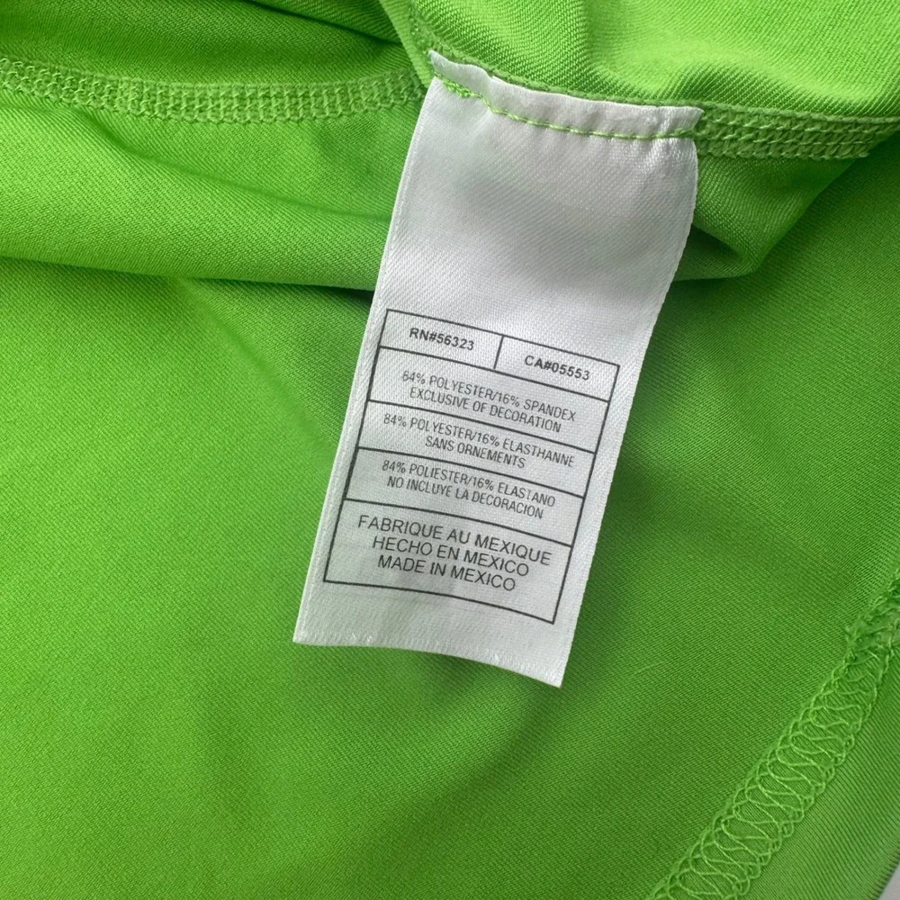 Nike Golf Womens V-Neck Sleeveless Performance Tank Top Lime Green XL